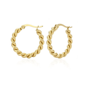 Hoops twisted Gold Hoops twisted Gold