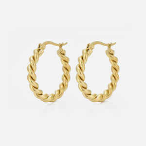 Hoops twisted Gold Hoops twisted Gold