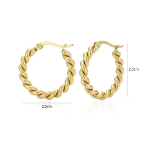Hoops twisted Gold Hoops twisted Gold