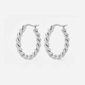 Hoops twisted Silber Hoops twisted Silber