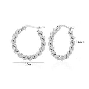 Hoops twisted Silber Hoops twisted Silber