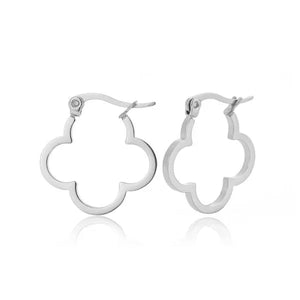 Kleeblatt Hoops Silber Kleeblatt Hoops Silber