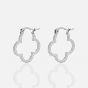 Kleeblatt Hoops Silber Kleeblatt Hoops Silber