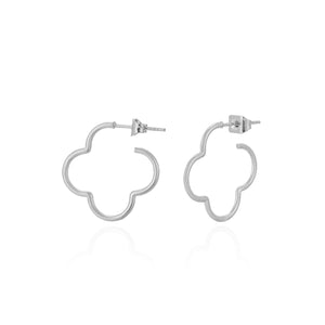 Kleeblatt Hoops Silber Kleeblatt Hoops Silber