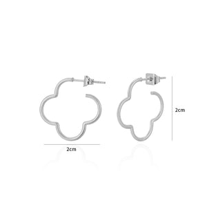 Kleeblatt Hoops Silber Kleeblatt Hoops Silber
