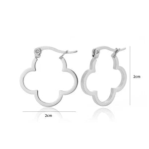 Kleeblatt Hoops Silber Kleeblatt Hoops Silber