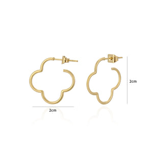 Kleeblatt Ohrstecker Gold Kleeblatt Ohrstecker Gold