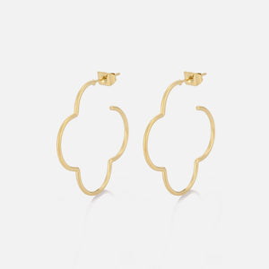 Kleeblatt Ohrstecker Groß Gold Kleeblatt Ohrstecker Groß Gold