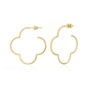 Kleeblatt Ohrstecker Groß Gold Kleeblatt Ohrstecker Groß Gold