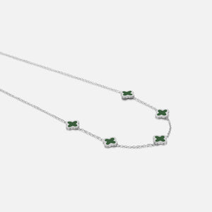 Kleeblätter Halskette Silber/grün Kleeblätter Halskette Silber/grün