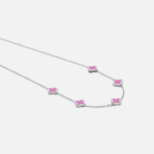 Kleeblätter Halskette Silber/rosa Kleeblätter Halskette Silber/rosa