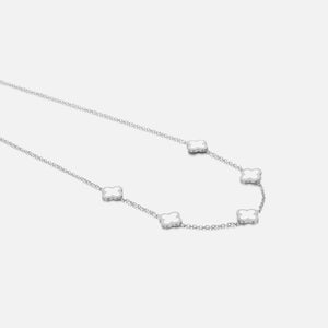 Kleeblätter Halskette Silber/weiß Kleeblätter Halskette Silber/weiß