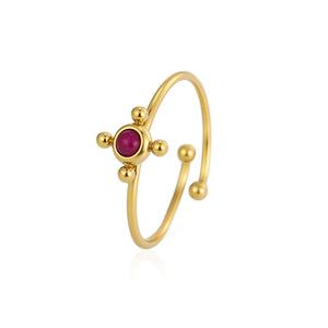 Minimalistischer Ring mit Stein Gold Minimalistischer Ring mit Stein Gold