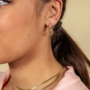 Ohring Steinchen Herz Gold Ohring Steinchen Herz Gold