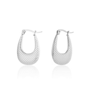 Ohrring kariert Silber Ohrring kariert Silber