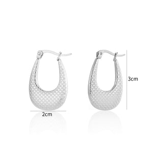 Ohrring kariert Silber Ohrring kariert Silber