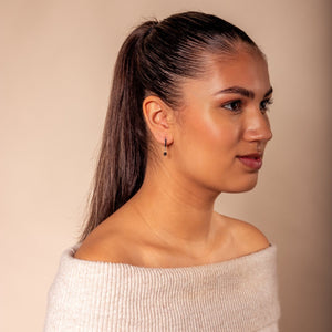 Ohrring schwarze Steine Lux Gold Ohrring schwarze Steine Lux Gold