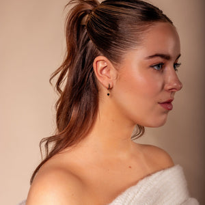 Ohrring schwarze Steine Lux Gold Ohrring schwarze Steine Lux Gold