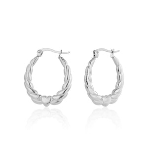 Ohrringe Bogen Herz Silber Ohrringe Bogen Herz Silber