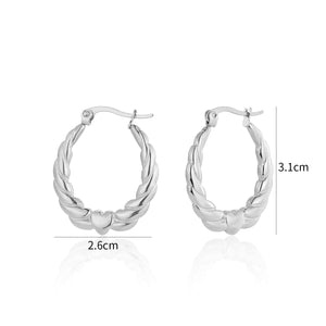 Ohrringe Bogen Herz Silber Ohrringe Bogen Herz Silber