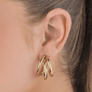 Ohrringe drei Hoops Gold Ohrringe drei Hoops Gold