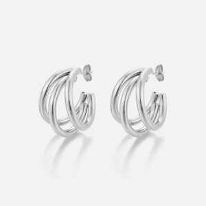 Ohrringe drei Hoops Silber Ohrringe drei Hoops Silber