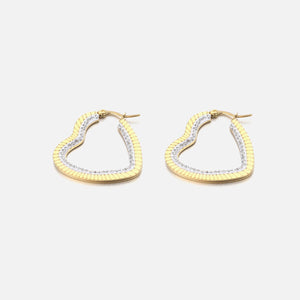 Ohrringe großes Herz Steine Gold Ohrringe großes Herz Steine Gold