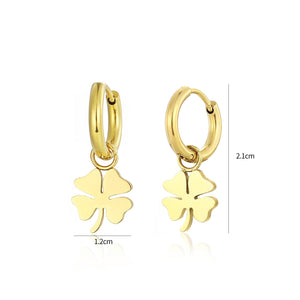 Ohrringe Großes Kleeblatt Gold Ohrringe Großes Kleeblatt Gold
