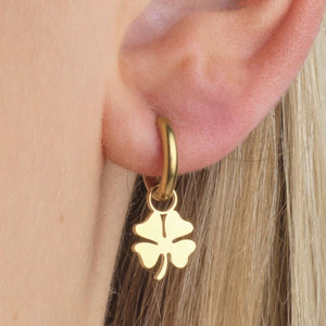 Ohrringe Großes Kleeblatt Gold Ohrringe Großes Kleeblatt Gold