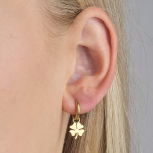 Ohrringe Großes Kleeblatt Gold Ohrringe Großes Kleeblatt Gold