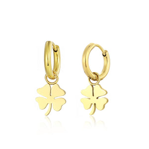 Ohrringe Großes Kleeblatt Gold Ohrringe Großes Kleeblatt Gold