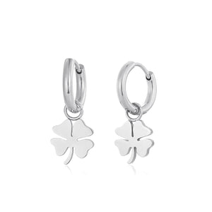 Ohrringe Großes Kleeblatt Silber Ohrringe Großes Kleeblatt Silber