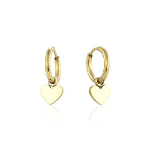 Ohrringe hängende Herz Gold Ohrringe hängende Herz Gold
