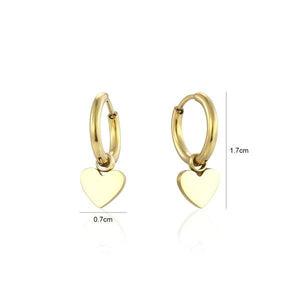 Ohrringe hängende Herz Gold Ohrringe hängende Herz Gold