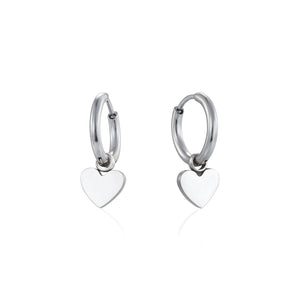 Ohrringe hängende Herz Silber Ohrringe hängende Herz Silber