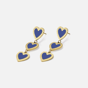 Ohrringe hängende Herzen blau Ohrringe hängende Herzen blau