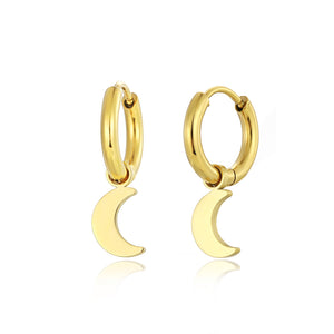 Ohrringe hängendem Mond Gold Ohrringe hängendem Mond Gold