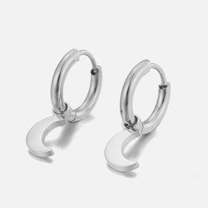 Ohrringe hängendem Mond Silber Ohrringe hängendem Mond Silber