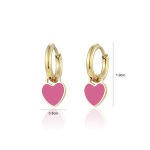 Ohrringe Herz Gold/rosa Ohrringe Herz Gold/rosa