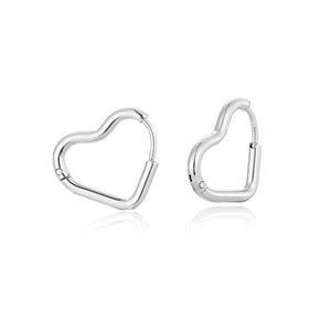Ohrringe Herzform Silber Ohrringe Herzform Silber