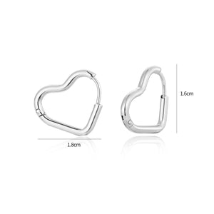 Ohrringe Herzform Silber Ohrringe Herzform Silber