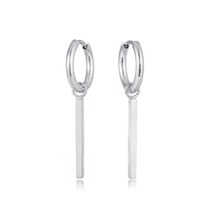 Ohrringe lang Stäbchen Silber Ohrringe lang Stäbchen Silber