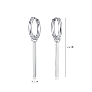 Ohrringe lang Stäbchen Silber Ohrringe lang Stäbchen Silber