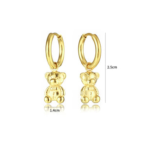 Ohrringe mit Bärchen Gold Ohrringe mit Bärchen Gold