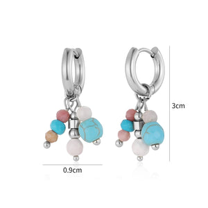 Ohrringe mit blauen Perlen Silber Ohrringe mit blauen Perlen Silber