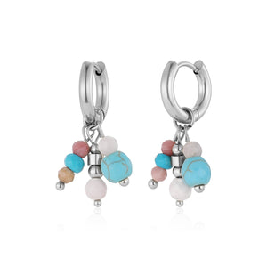 Ohrringe mit blauen Perlen Silber Ohrringe mit blauen Perlen Silber