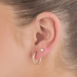 Ohrringe mit Steinchen Gold/weiß Ohrringe mit Steinchen Gold/weiß