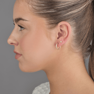 Ohrringe mit Steinchen Gold/weiß Ohrringe mit Steinchen Gold/weiß