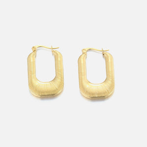 Ohrringe rechteckig gestreift Gold Ohrringe rechteckig gestreift Gold