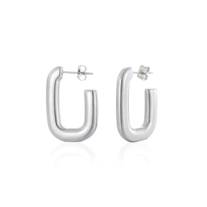 Ohrringe rechteckig Silber Ohrringe rechteckig Silber